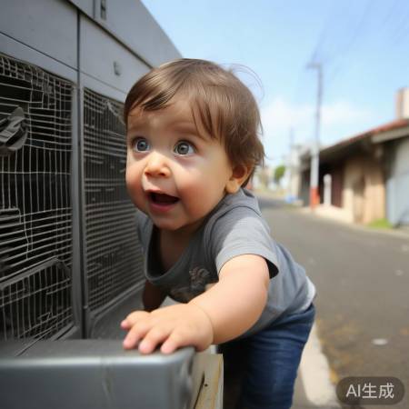 关注儿童安全,预防触电事故。