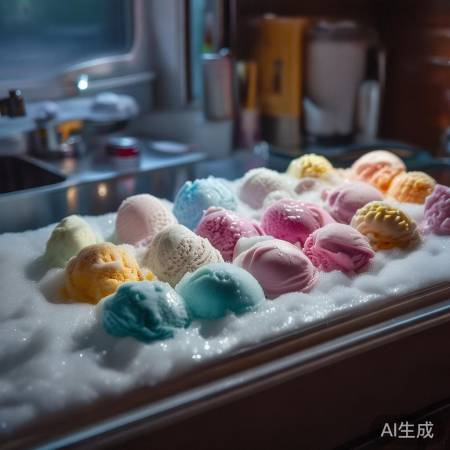 冰箱冰糕,暗示疲惫需休憩。