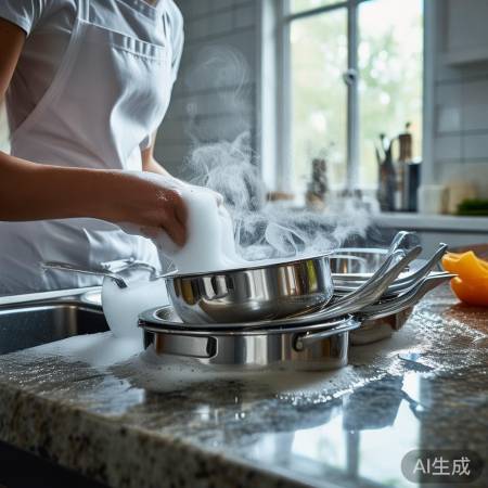 洗洁精热水清洗中