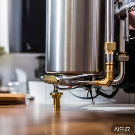安装热水器，支架水平，水管连接