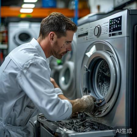 洗衣机维修高技,门道多!