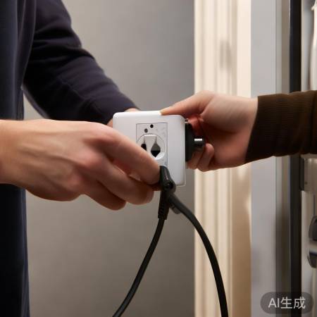 插入电源线,确保插座安全。