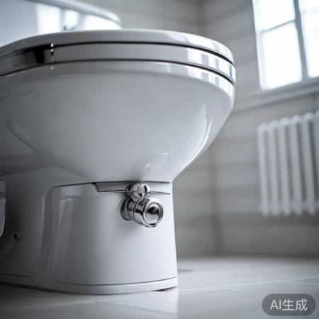 找到马桶底部喷头,软管连接更简