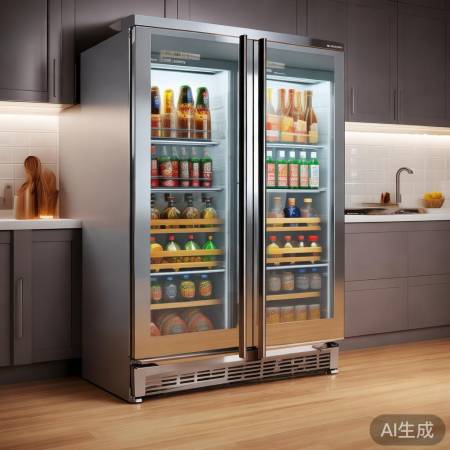大容量饮料冰箱,温控自如,聚会