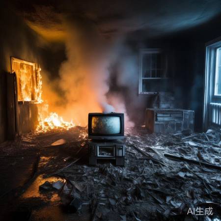 北门巷火灾,消防扑灭,电视烧毁