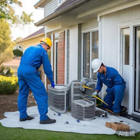 中央空调安装:预留外墙位,配件