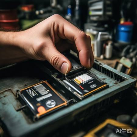 取出旧电池，勿忘正负极