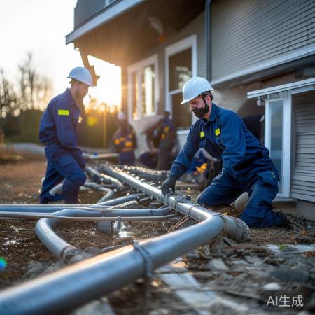 安装天然气管道,专业人员上门。