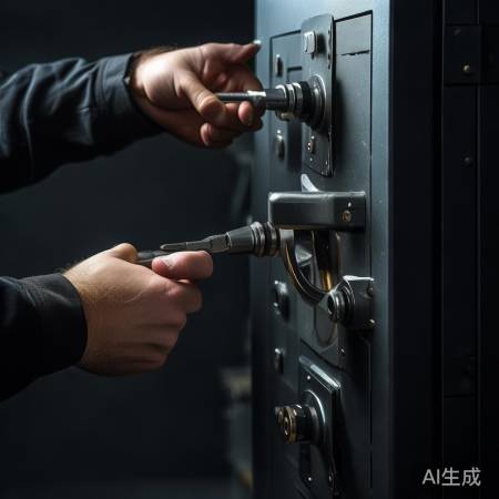 拆门板，保险柜拆卸中