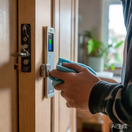 指纹锁保养:清洁防潮,检查电量