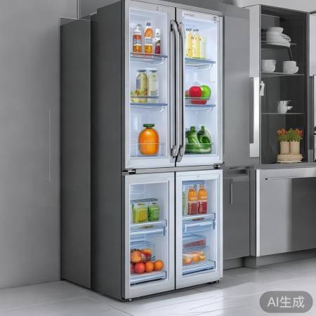 “风冷无霜大容量冰箱,分区储鲜