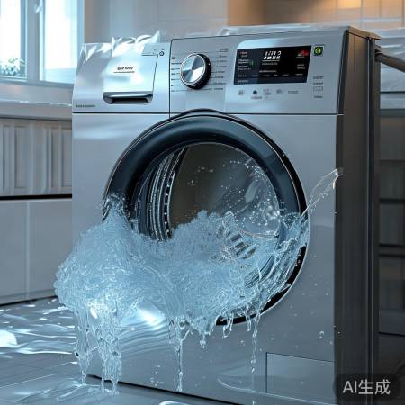 洗衣机自动上水溢顶,损机影响洗