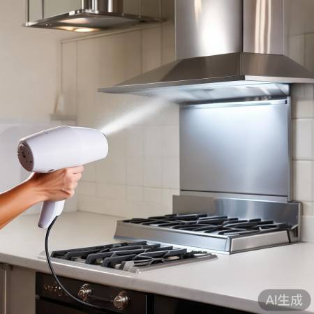 吹风机吹干油烟机,保持干燥