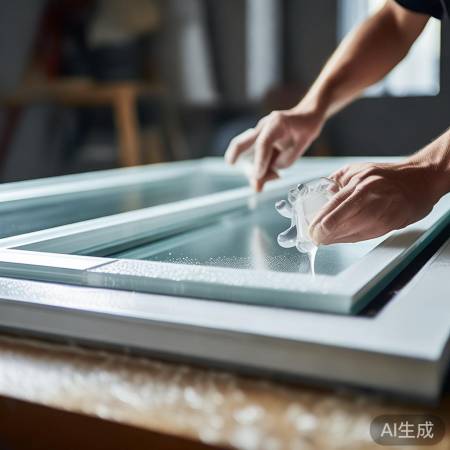 等待玻璃胶干燥24小时,通风防