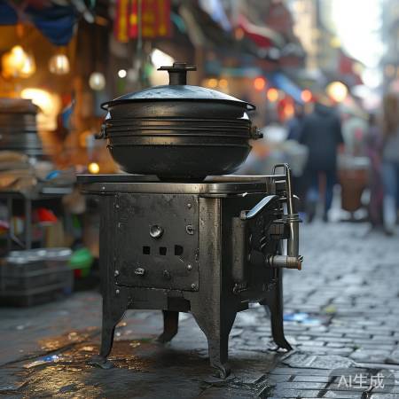 地摊燃气灶,安全设计保安全。