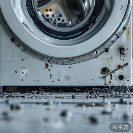 洗衣机底松声,检查拧紧底座。