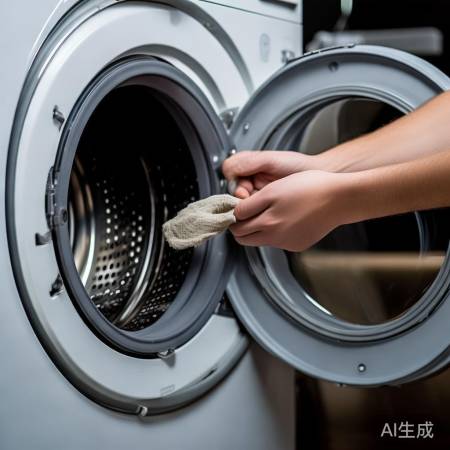 “洗衣机内部清理防卡机”