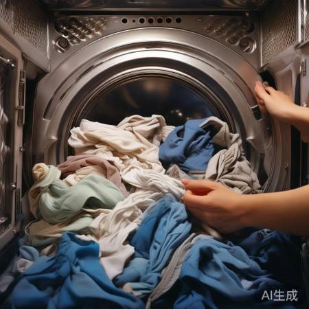 洗衣机衣物缠绕,调整平衡或手动