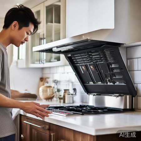 万和油烟机侧吸拆卸,清洁厨房新