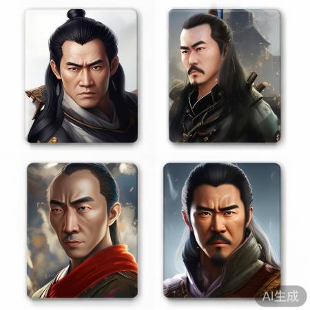 三国英雄冰箱贴,栩栩如生,刻画