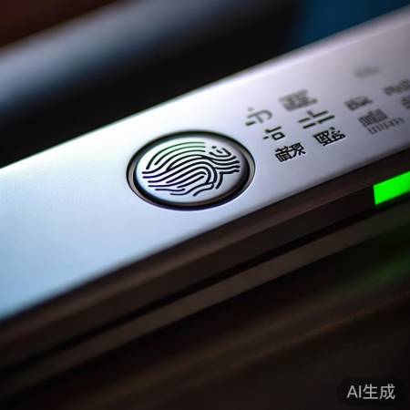 指纹锁录入键,圆形图标,绿灯亮