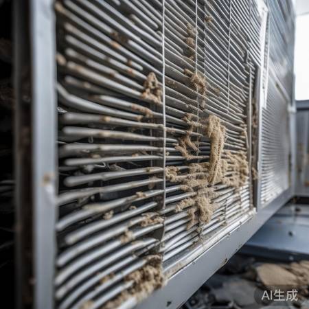 空调内部堵塞,散热受阻。