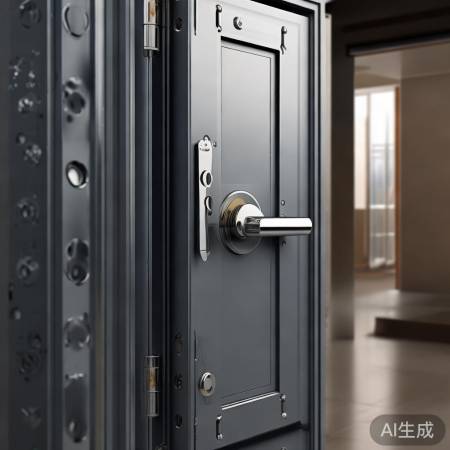 C型锁芯,多层防护,安全之门。