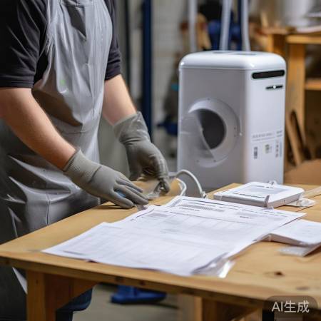 检查包装,组装热水器