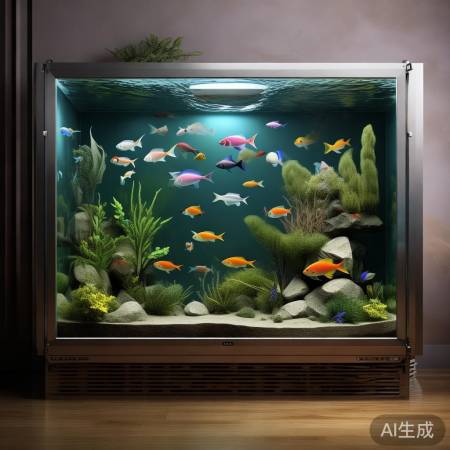 红酒柜变鱼缸,环保又清新。