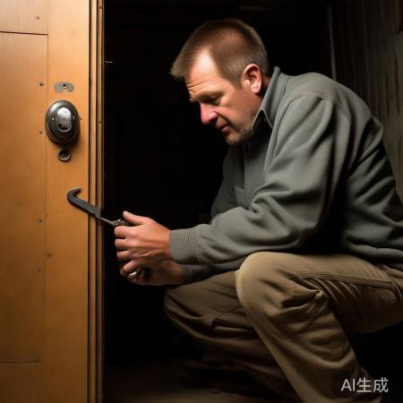 钥匙完好,门锁螺丝松动,拧紧即
