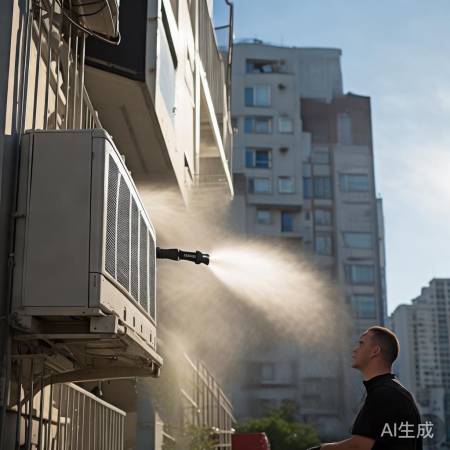 空调外机散热堵塞,高温无风,高