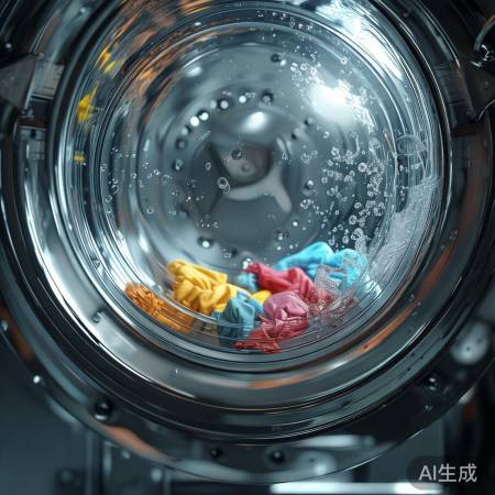 洗衣机脱水,离心力紧贴桶壁
