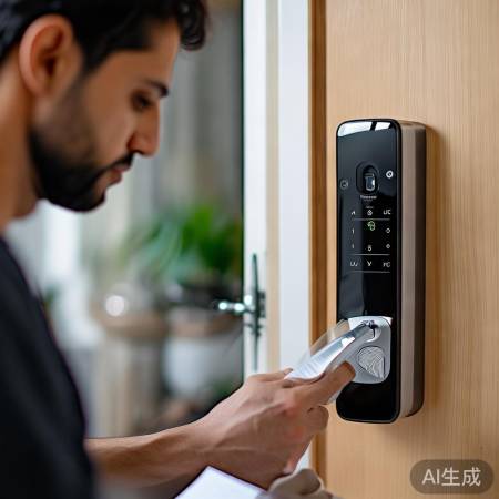 指纹锁调试,便捷生活开启。
