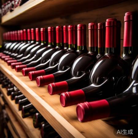 红酒瓶横放,保酒质,隔层高。