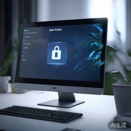 显示屏锁定，锁图标显现。