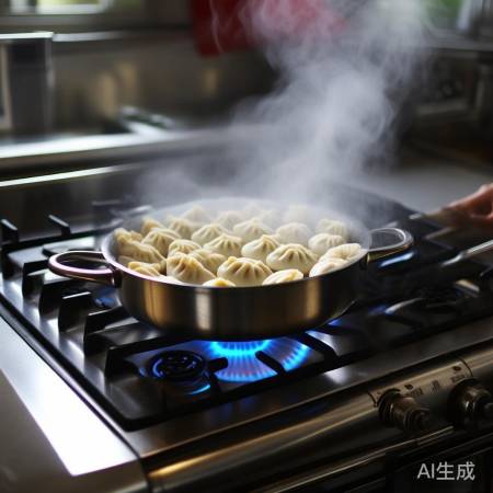 分批放饺子，均匀受热煮熟