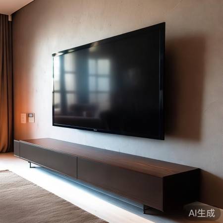 电视挂高宜略高柜顶,免遮挡视线