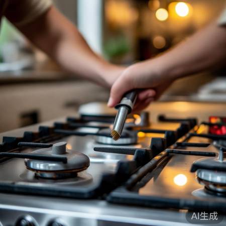 燃气灶保养：清喷嘴、检电池紧固