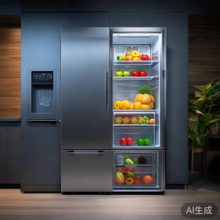 双门冰箱，空间合理，果蔬保鲜。