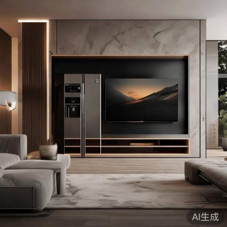 家居新潮流:电视墙冰箱一体化!