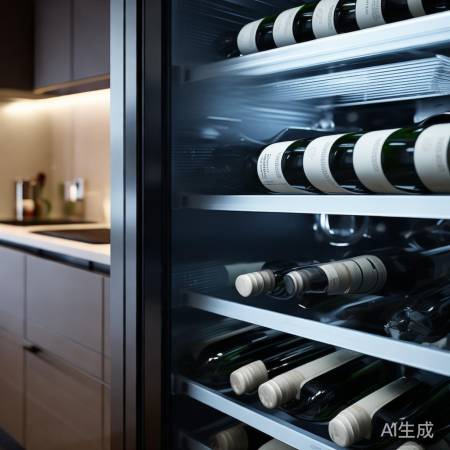 “超薄红酒柜,循环风恒温佳。”