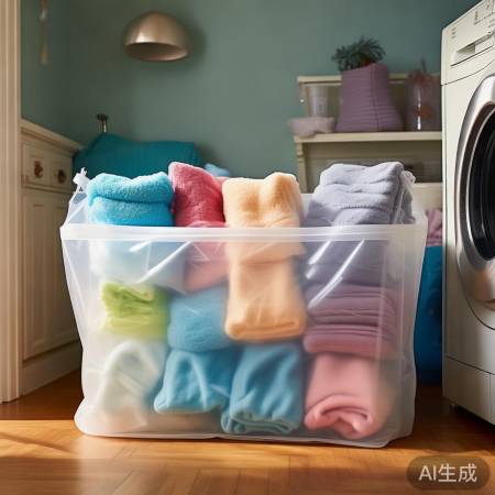 杂物袋容量适中，洗衣用品收纳佳