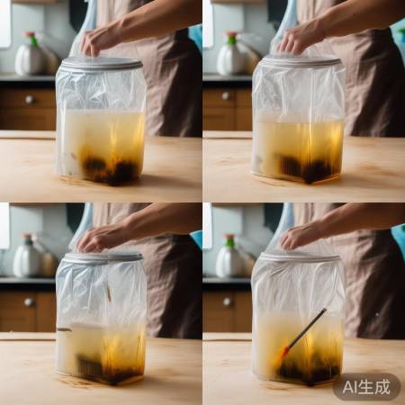 清洁过滤网，白醋溶解油污。