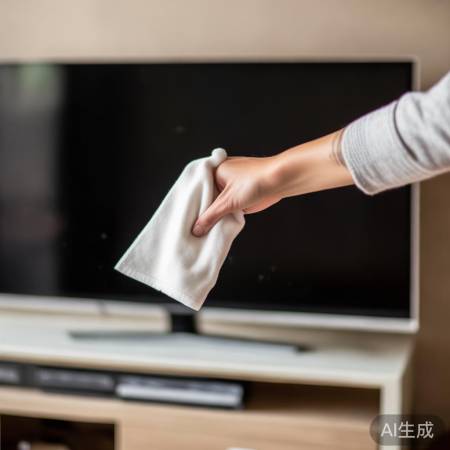 电视清洁妙招：轻柔擦拭面板按键