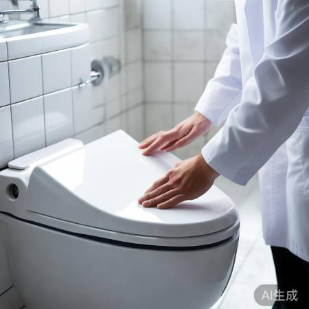 检查马桶表面,有问题速联系卖家