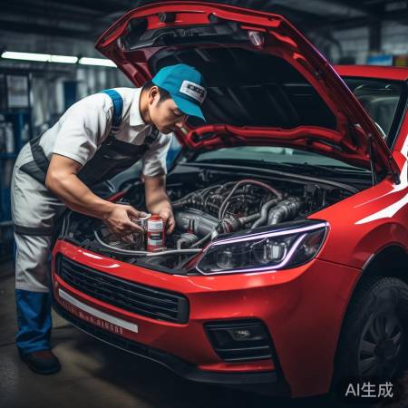 检查吉利金刚冷却液，水温过高先