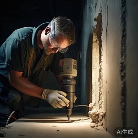 钻孔固定保险柜螺丝