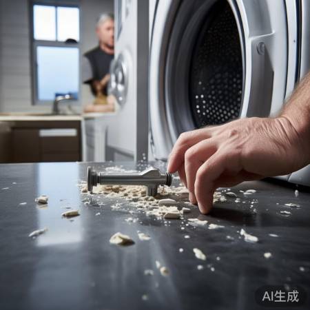 洗衣机螺丝断裂,安全检查位置。