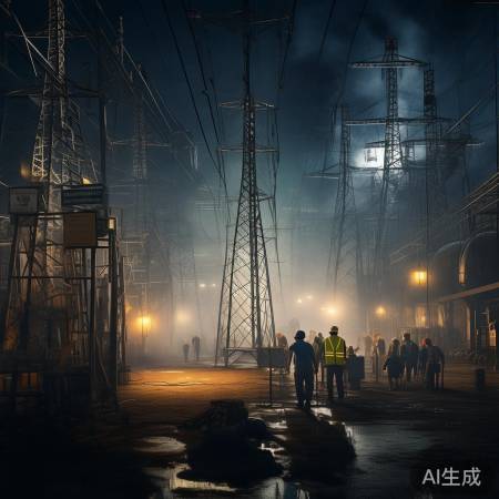 电力波动，检修中