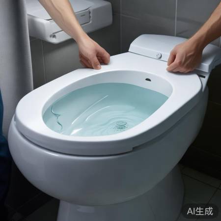 马桶按钮故障，重启可试恢复。